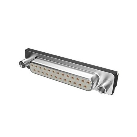Fci D Subminiature Connector, 9 Contact(S), Male, 0.108 Inch Pitch, Solder Terminal, Locking, Receptacle D09P13A4PA00LF